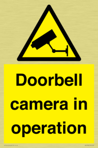 Doorbell camera in operation